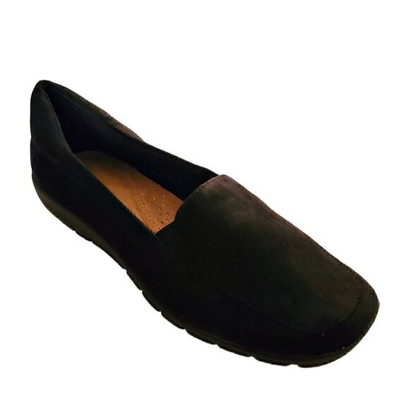 Easy Spirit Black Leather Flats, Black Leather Loafers NIB - Picture 1 of 3